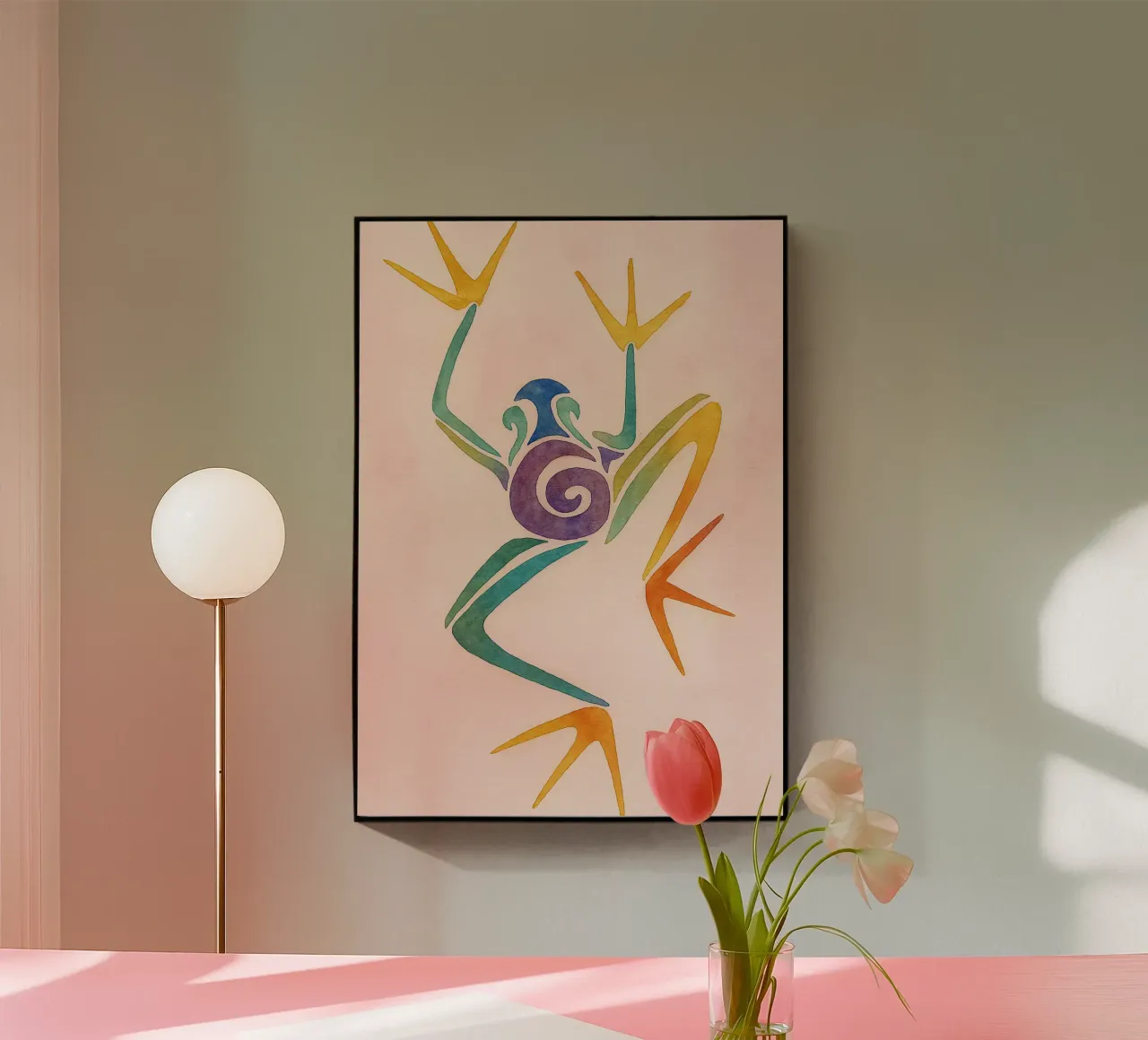 disegno di rana plexiglass da klicins