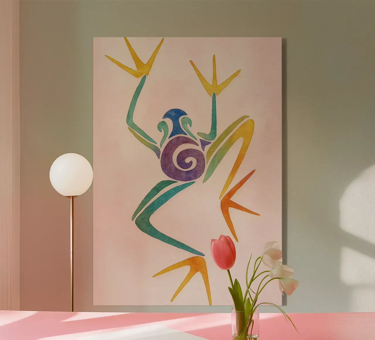 disegno di rana plexiglass da klicins