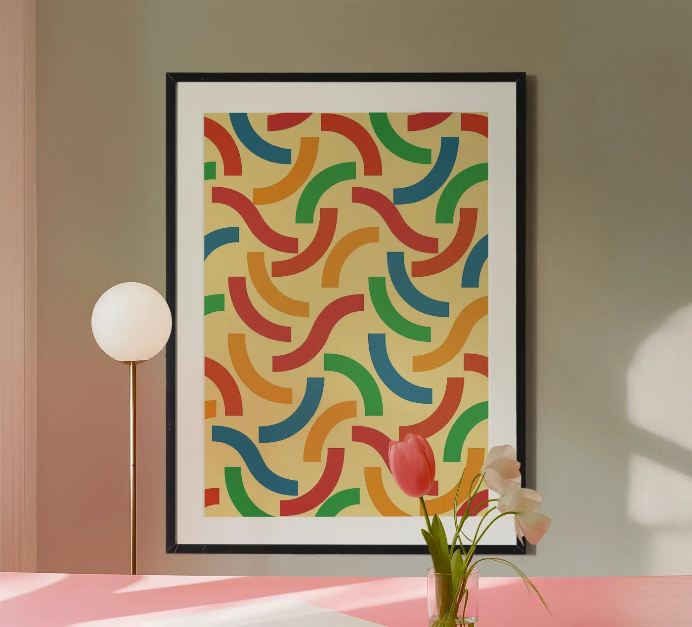 half circle line drawing poster by klicins