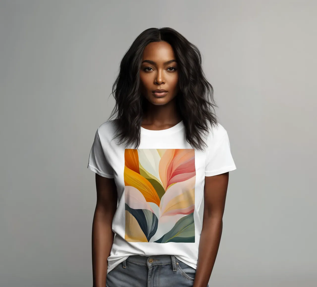 Abstrakte Blumen Frauen T-Shirt von Imagine