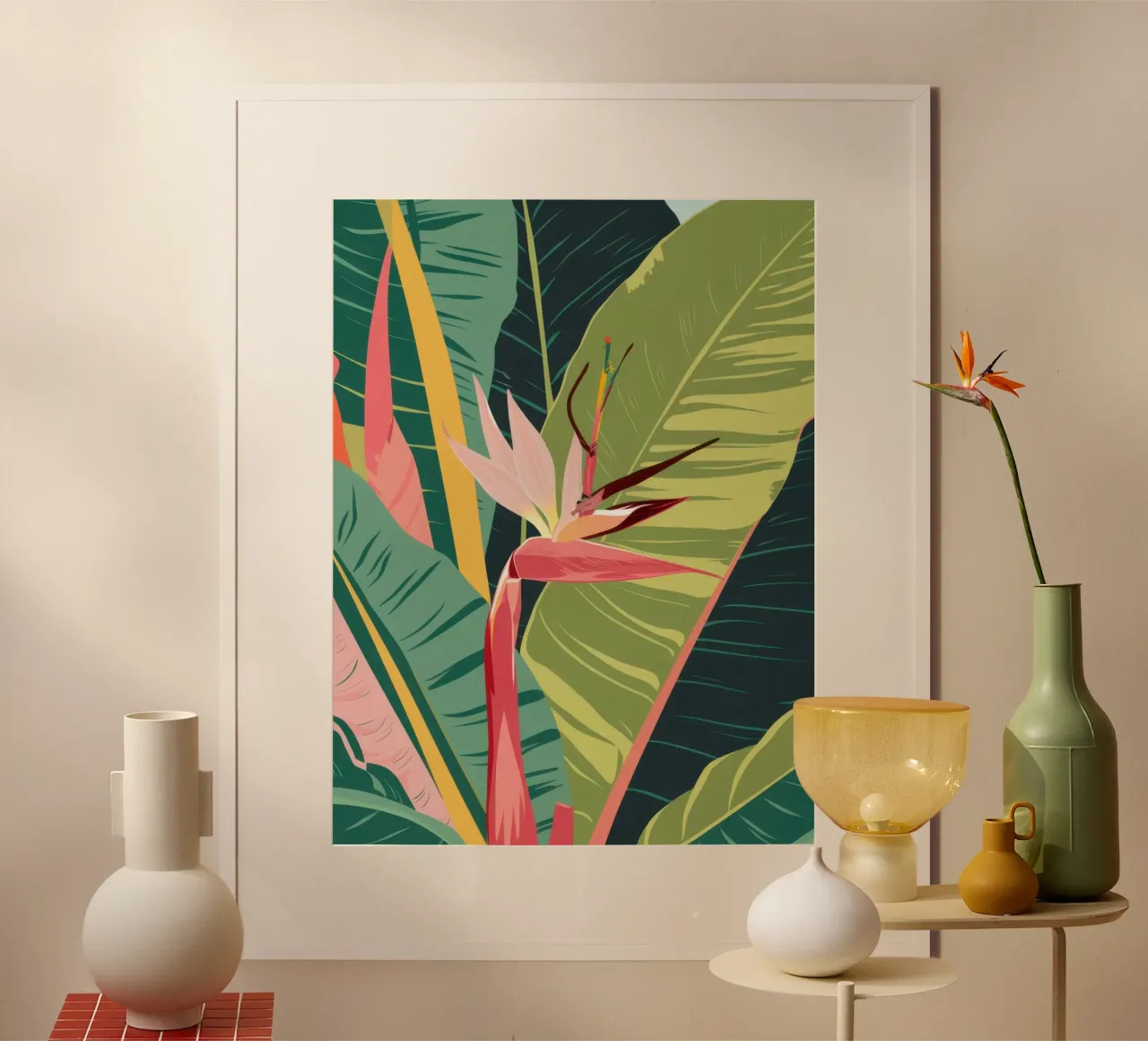 Uccello del Paradiso poster con telaio in alluminio da Bruce Juice