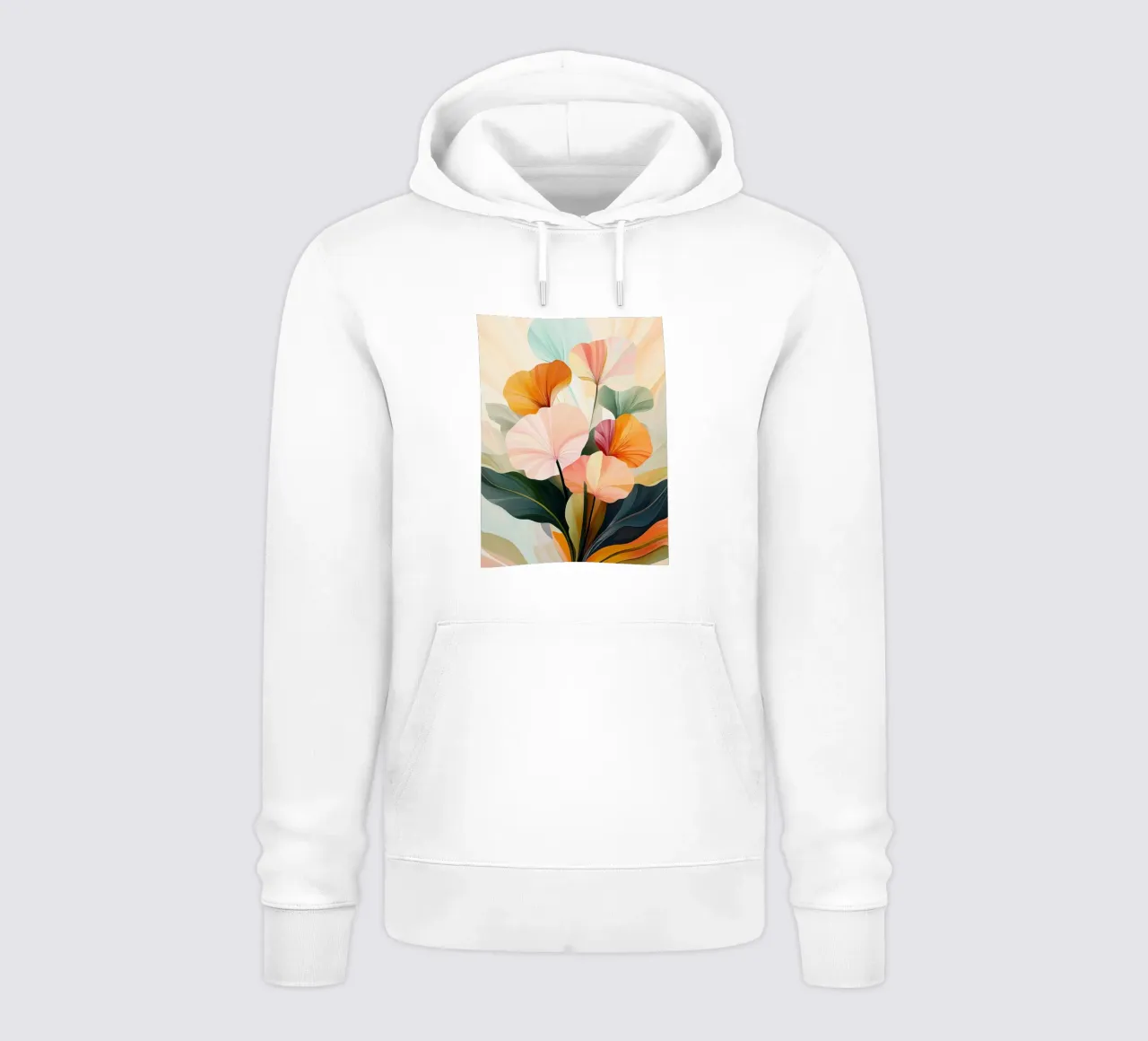 Fiori astratti felpa con cappuccio da Imagine