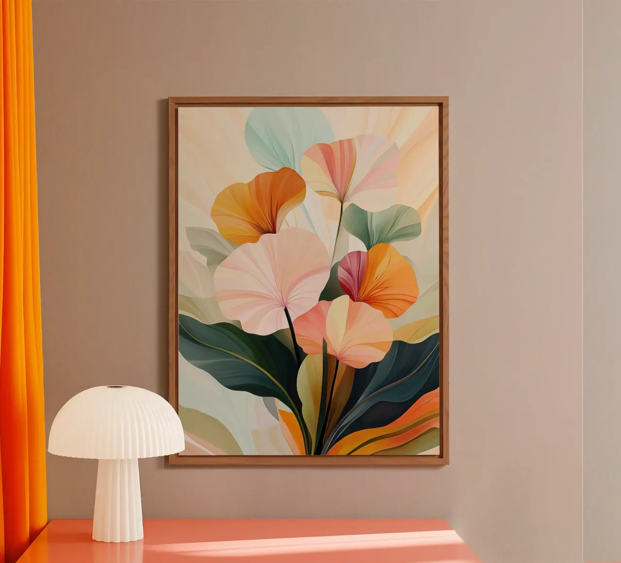 Abstract flowers alu-dibond by Imagine