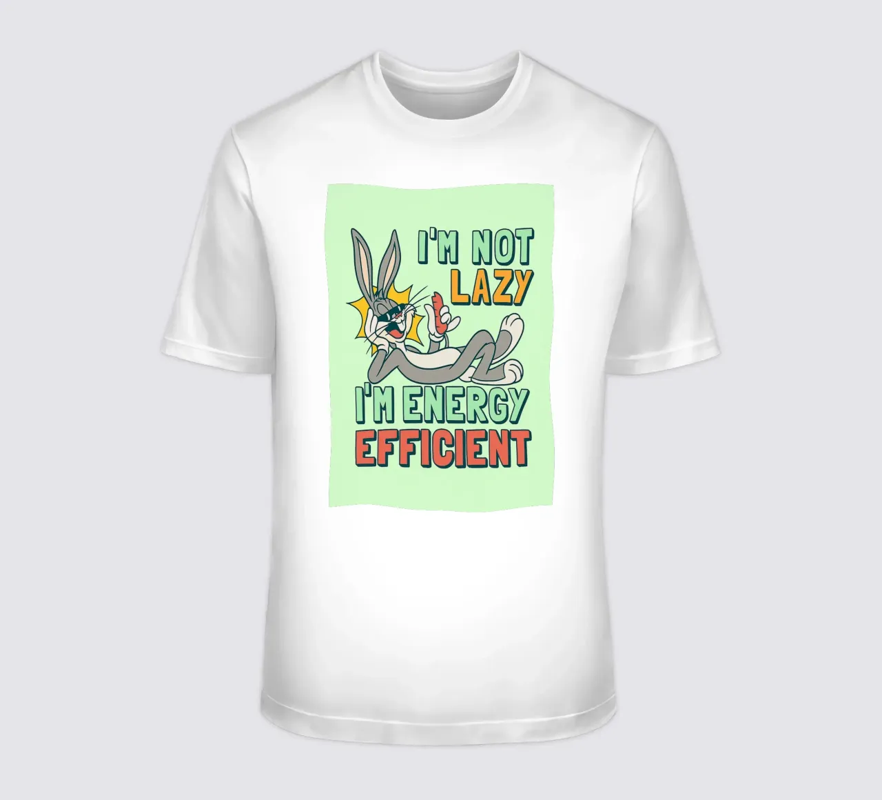 in not lazy rabbit funny drawing t-shirt by klicins