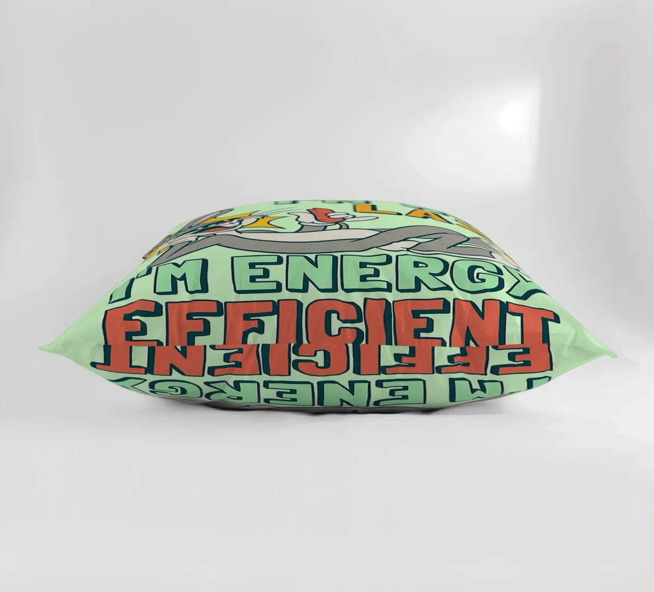 in not lazy rabbit funny drawing decorative cushion by klicins