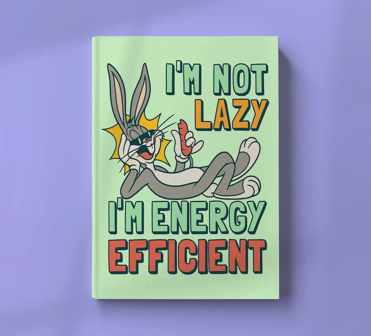 in not lazy rabbit funny drawing notebook by klicins