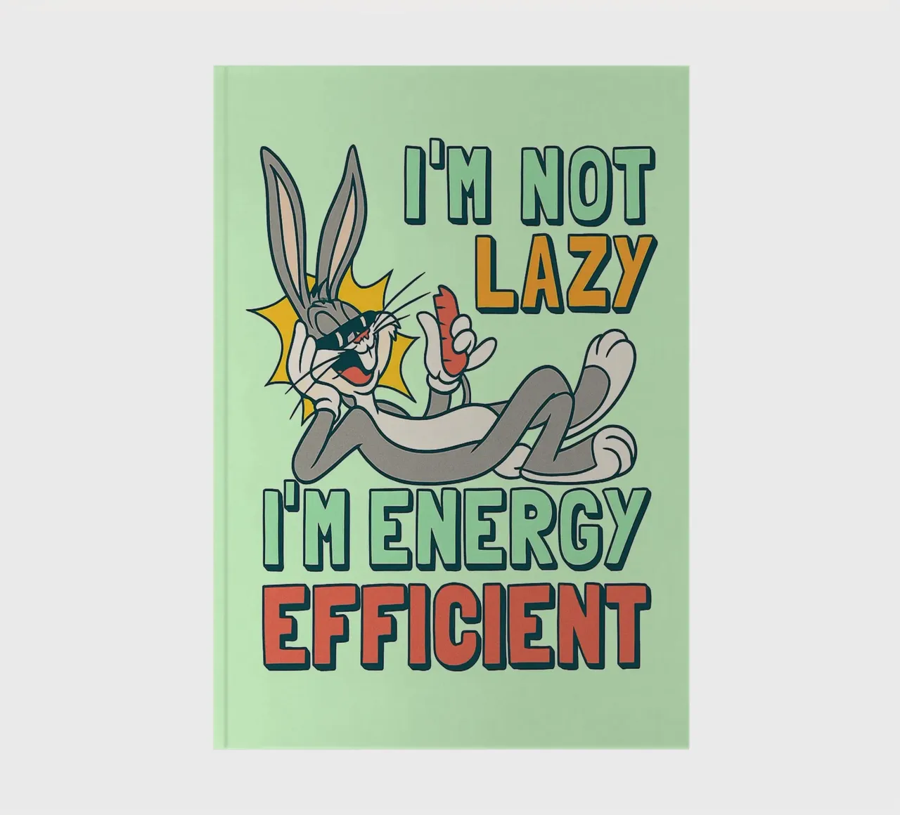 in not lazy rabbit funny drawing notebook by klicins