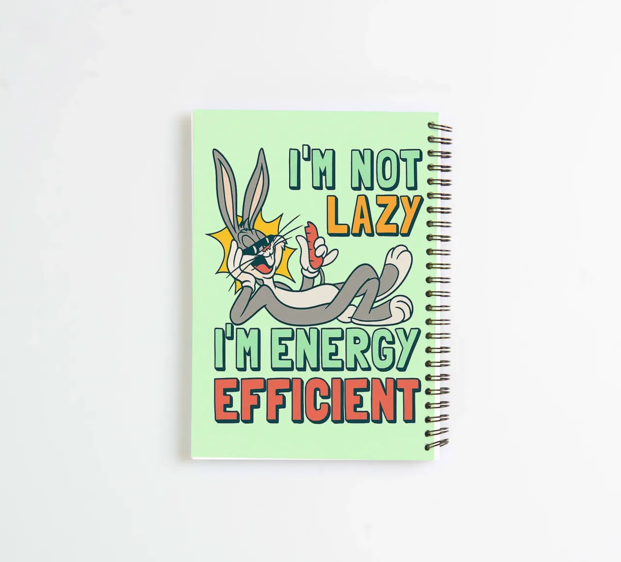 in not lazy rabbit funny drawing spiral notebook by klicins