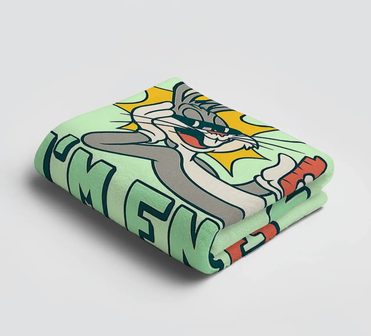 in not lazy rabbit funny drawing towel by klicins