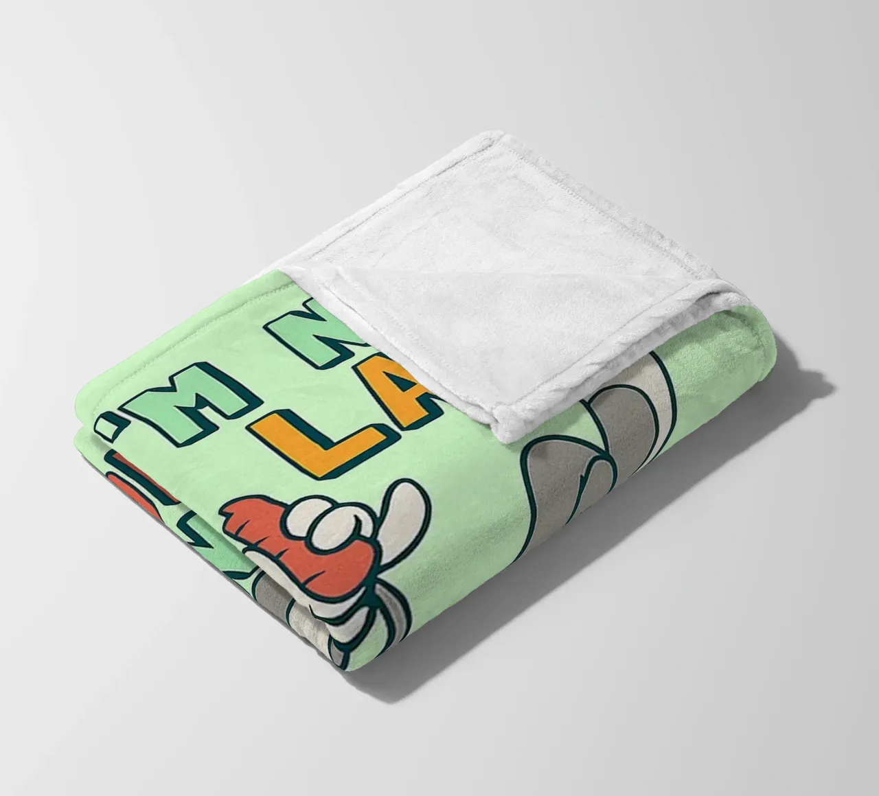 in not lazy rabbit funny drawing fleece blanket by klicins