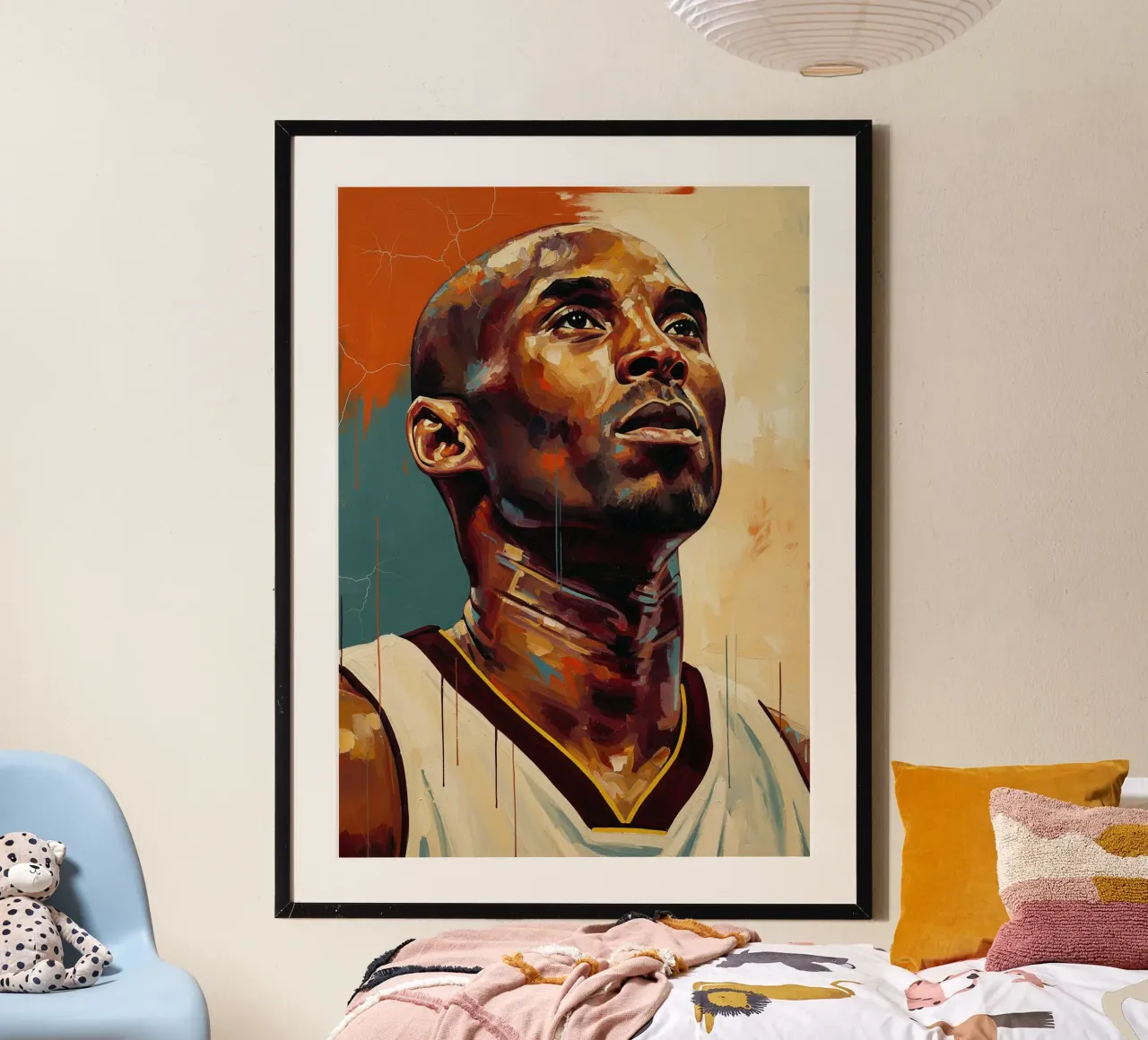 Abstrakte Kunst Kobe Bryant Poster von Lembayung art