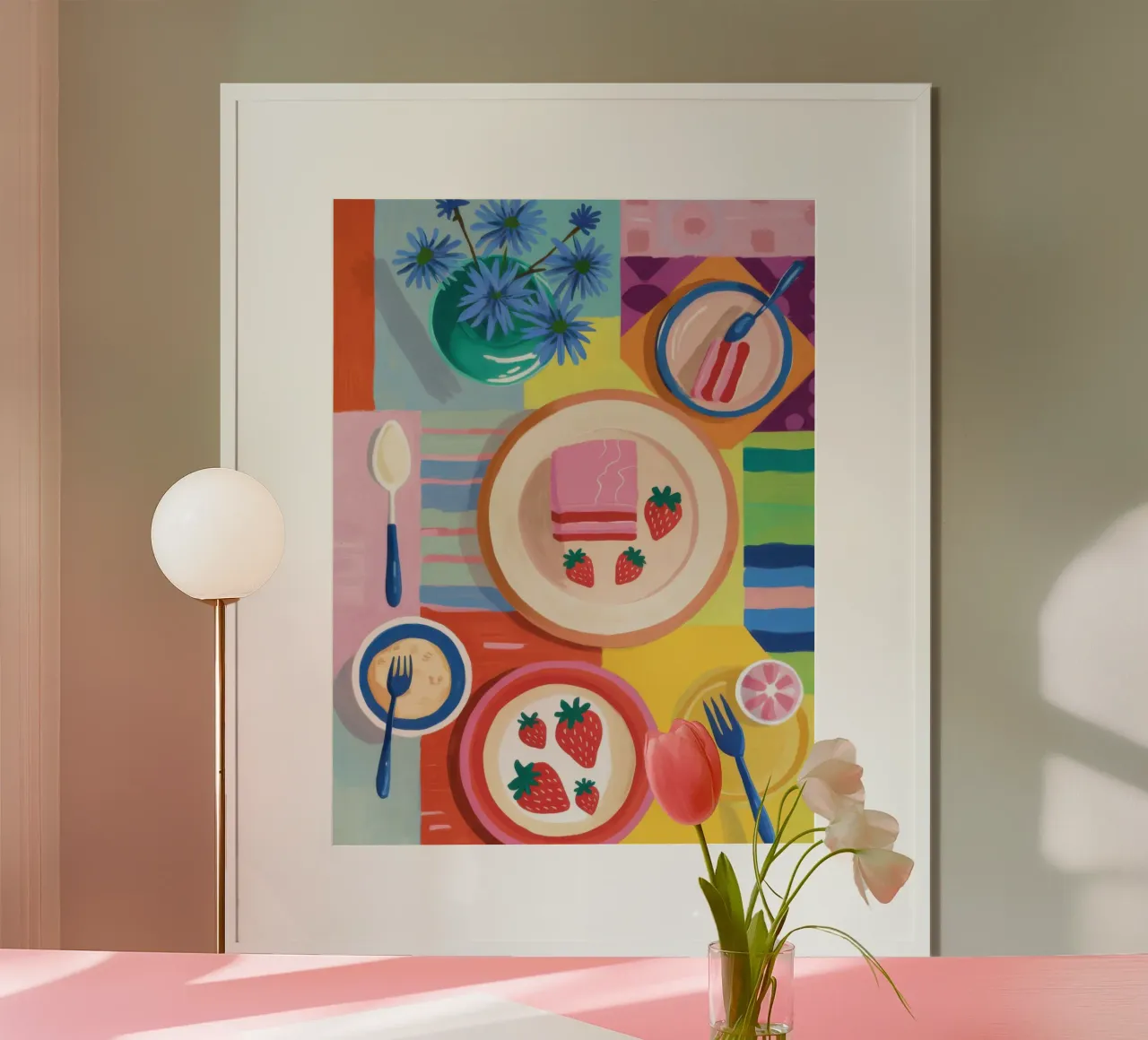 Cena cubista poster con telaio in plastica da Autumn Season