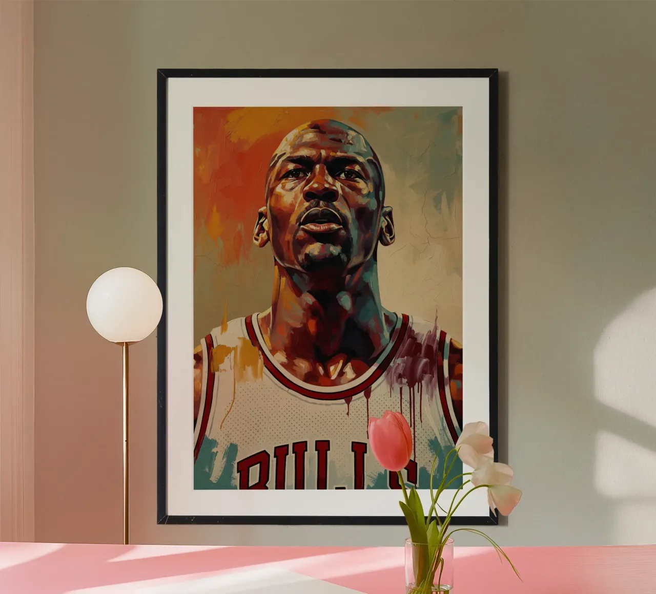 Abstract art Of Michael Jordan poster by Lembayung art