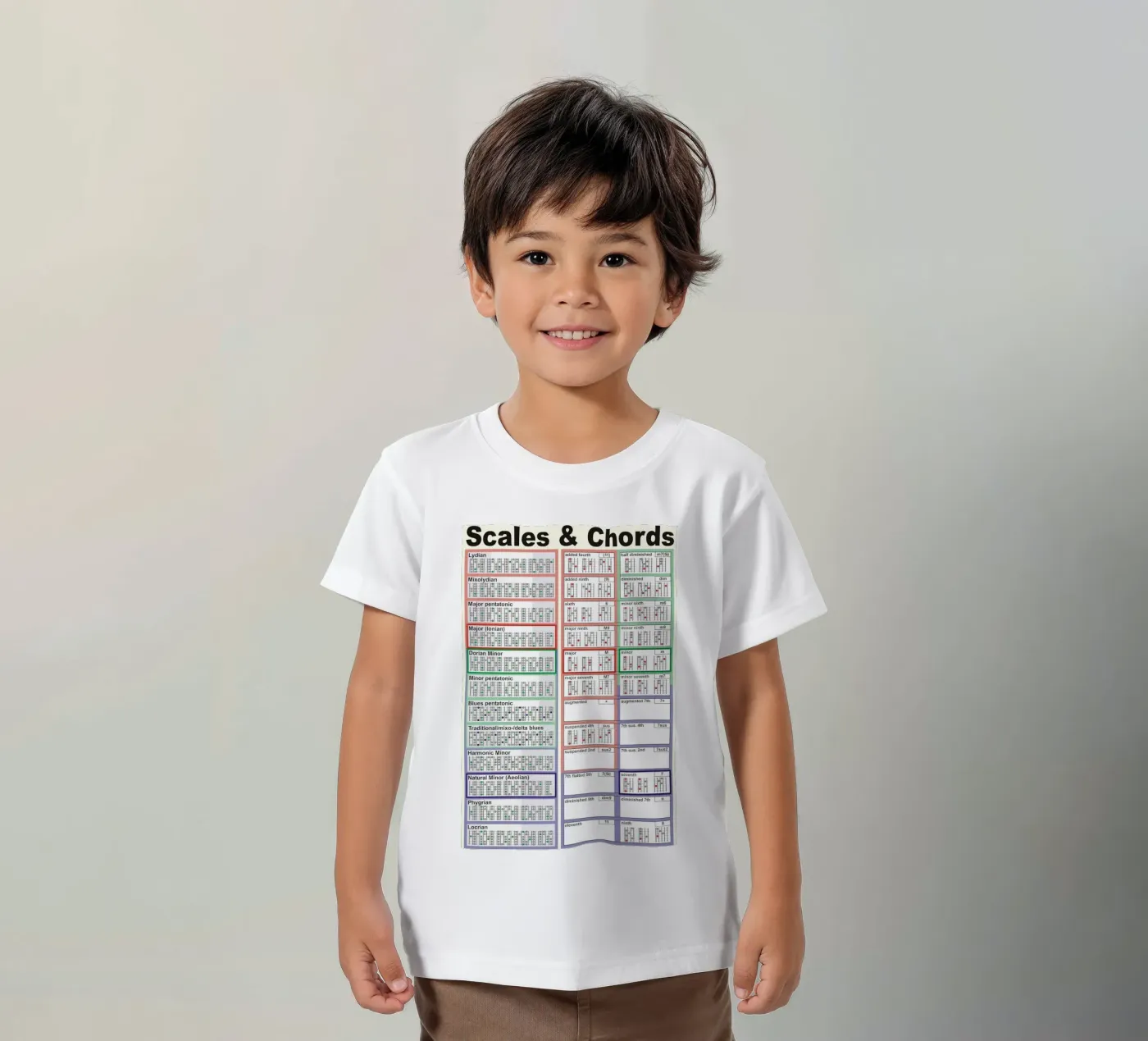 Scale e accordi t-shirt bambini da musicaltools
