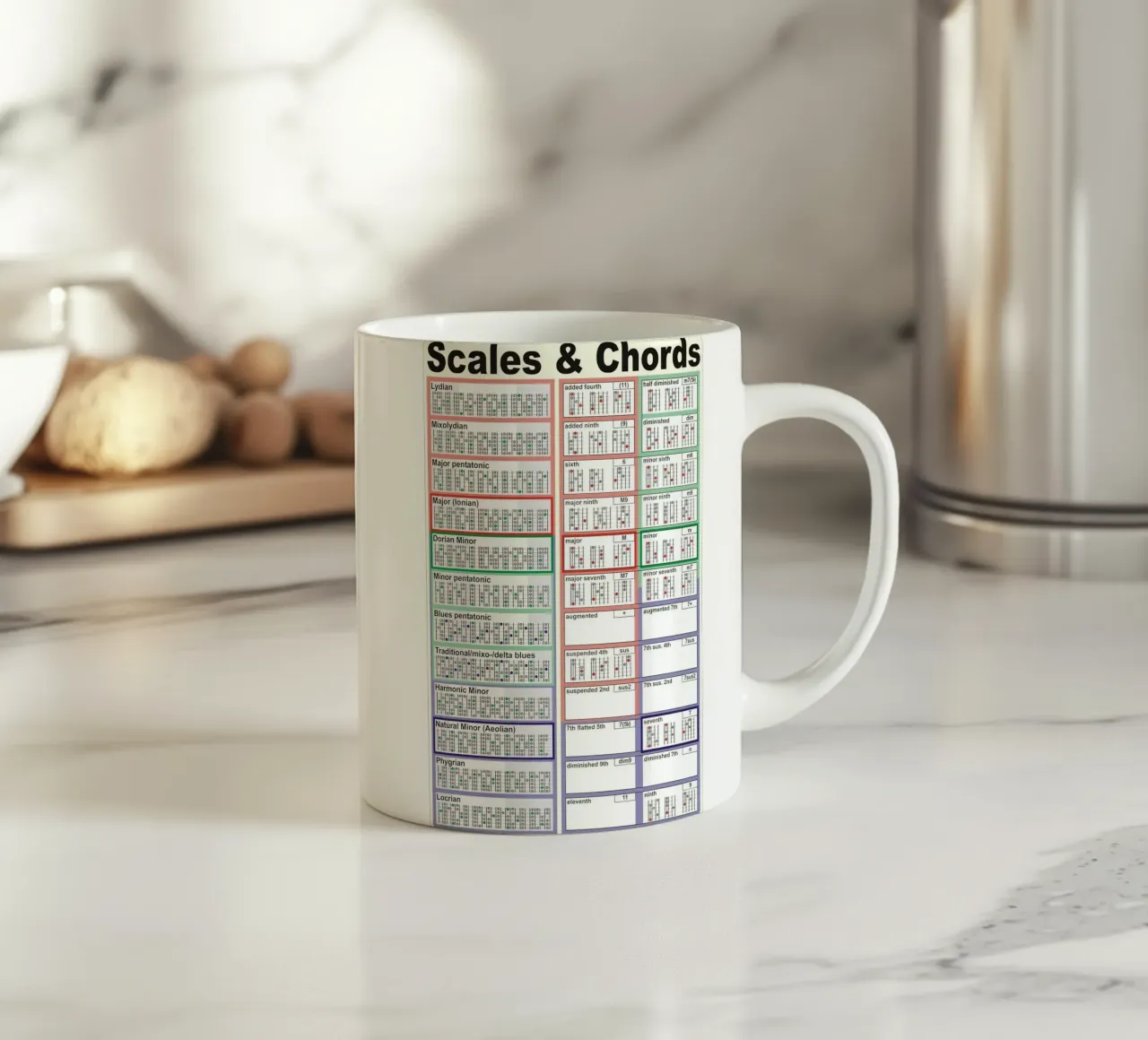 Scale e accordi tazza in ceramica da musicaltools