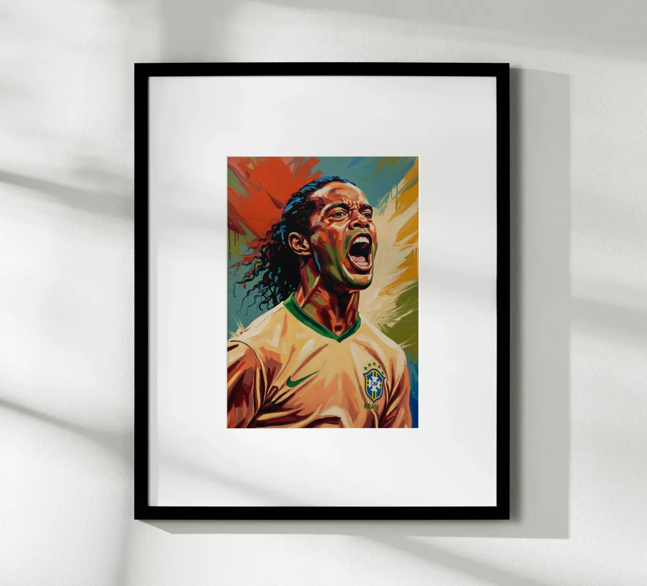 Ronaldinho abstrakte Kunst Gemälde Poster von Lembayung art