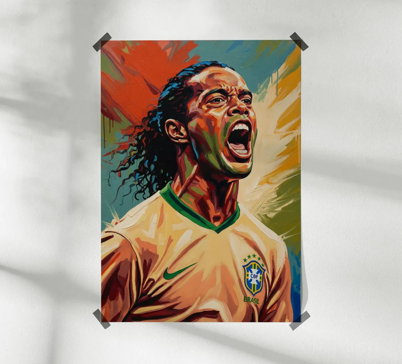 Ronaldinho abstrakte Kunst Gemälde Poster von Lembayung art