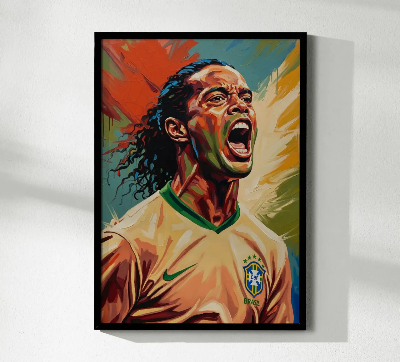 Ronaldinho abstrakte Kunst Gemälde Poster von Lembayung art