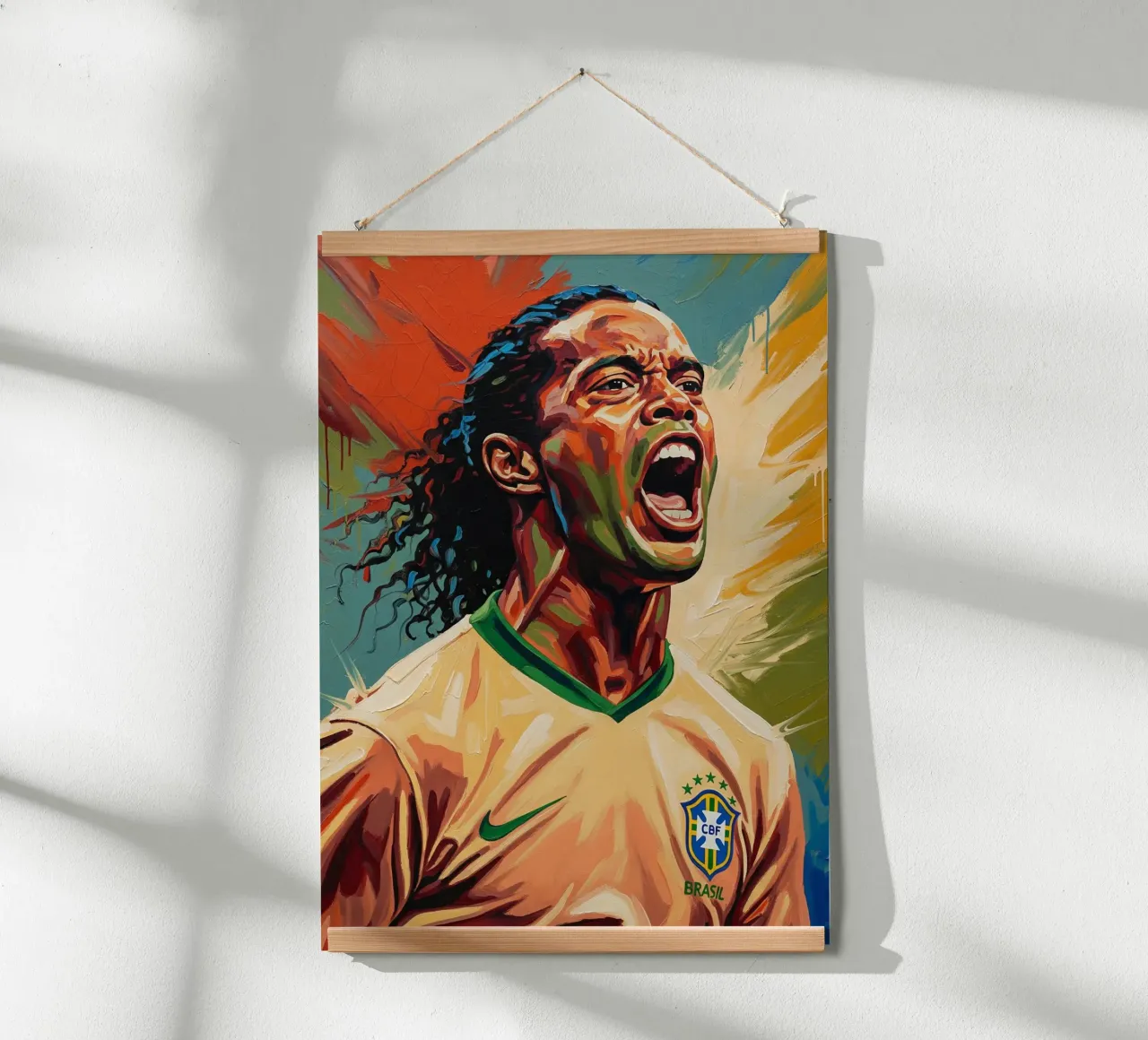 Ronaldinho abstrakte Kunst Gemälde Poster von Lembayung art