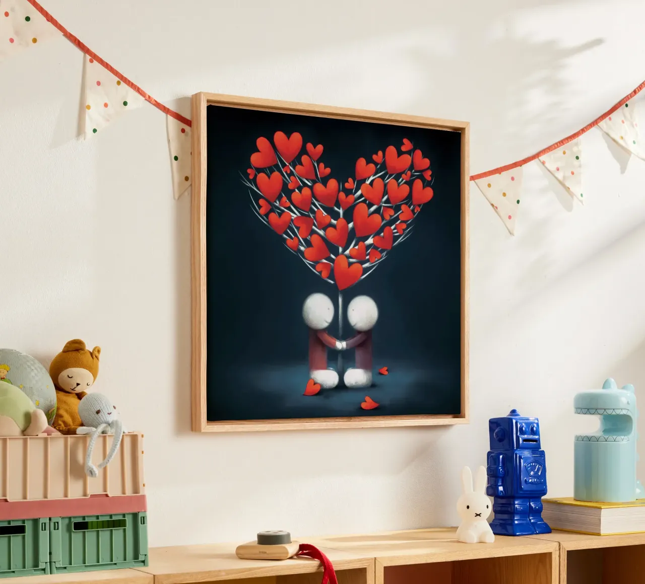 Verliebt in Doug Hyde Leinwand mit Schattenfugenrahmen von Hyde Hi
