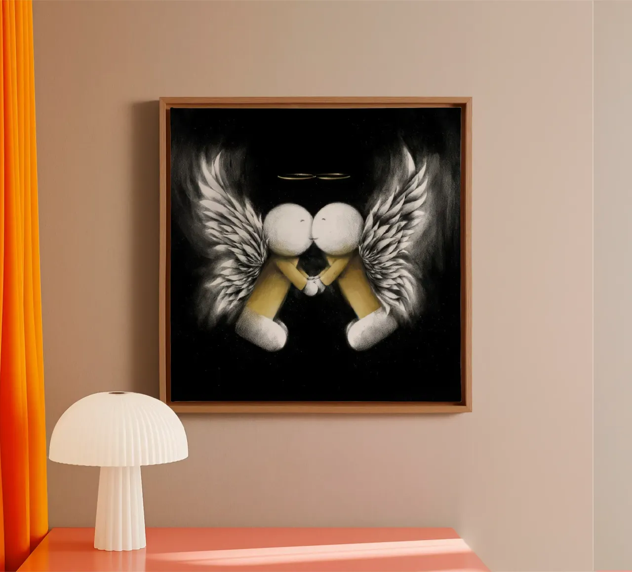 beschermers van de liefde Doug Hyde canvas met Baklijst van Hyde Hi