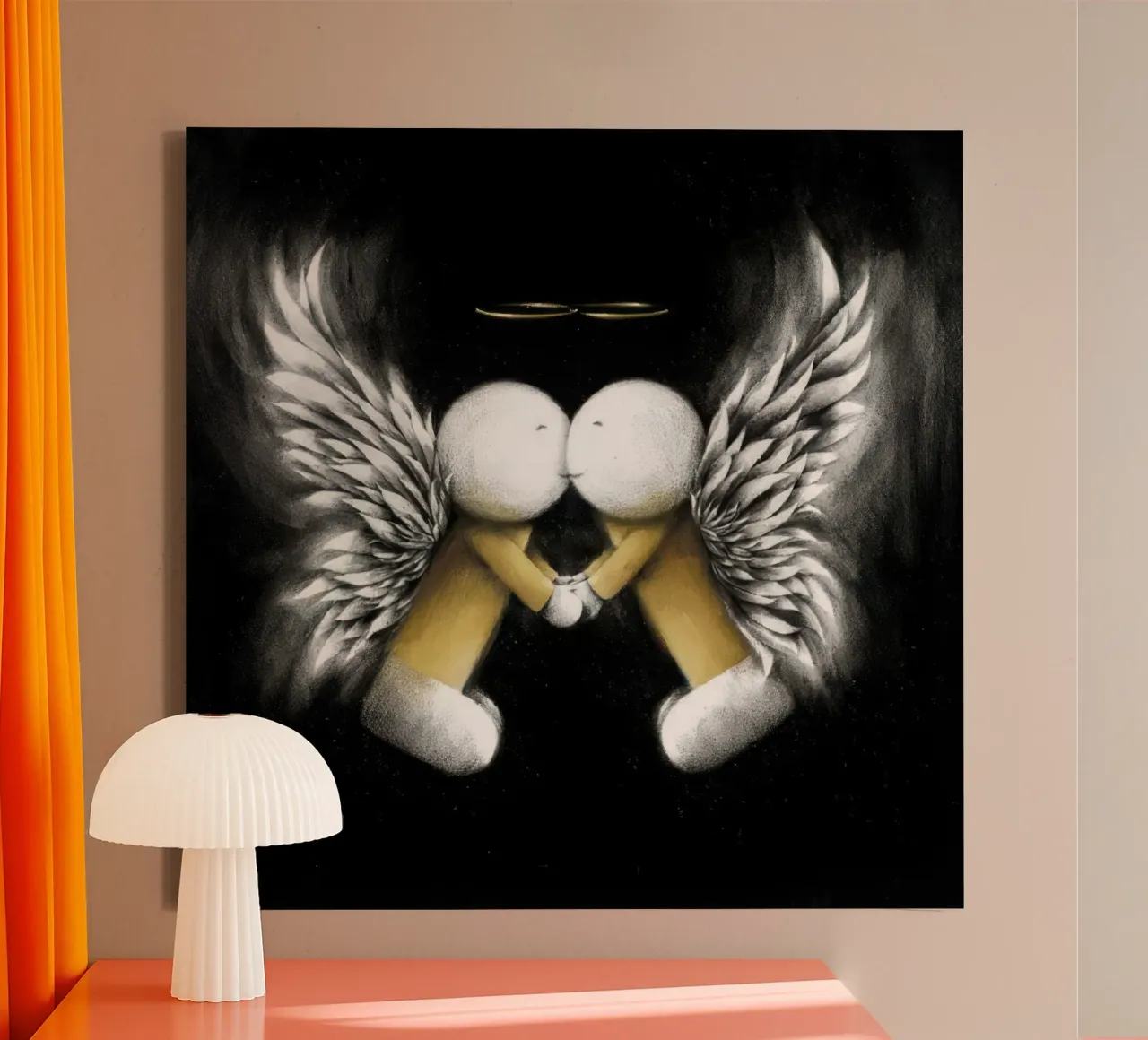 beschermers van de liefde Doug Hyde canvas met Baklijst van Hyde Hi