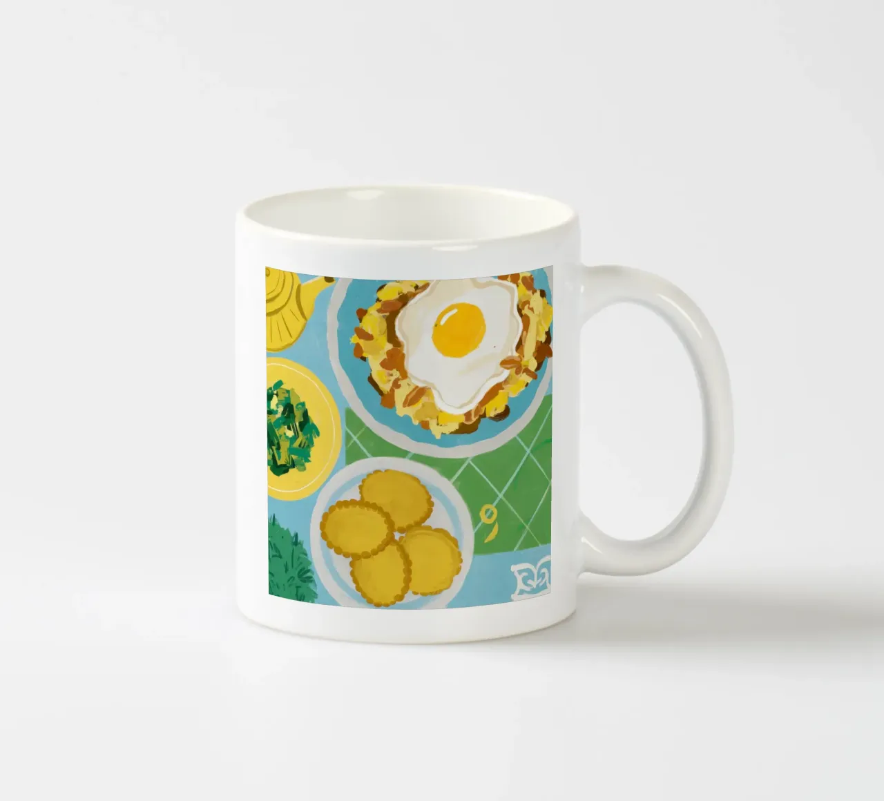 Biscotti per la colazione e uova tazza in ceramica da Bruce Juice