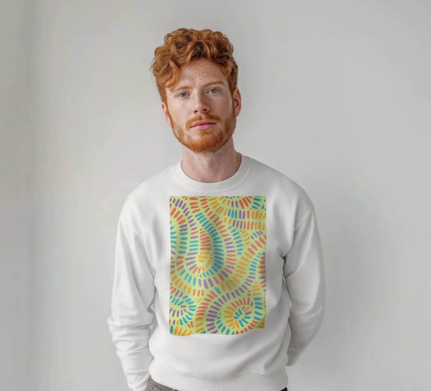 disegno a linee allineate felpa da klicins