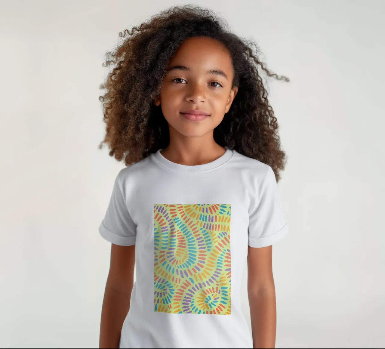 disegno a linee allineate t-shirt bambini da klicins