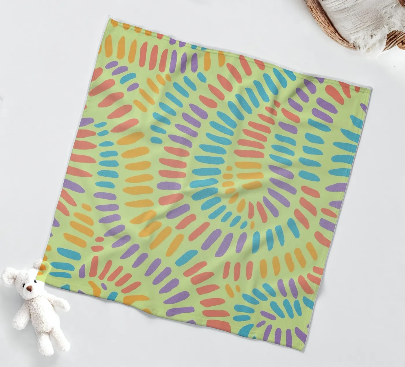 lignes alignées dessin plaid polaire de klicins