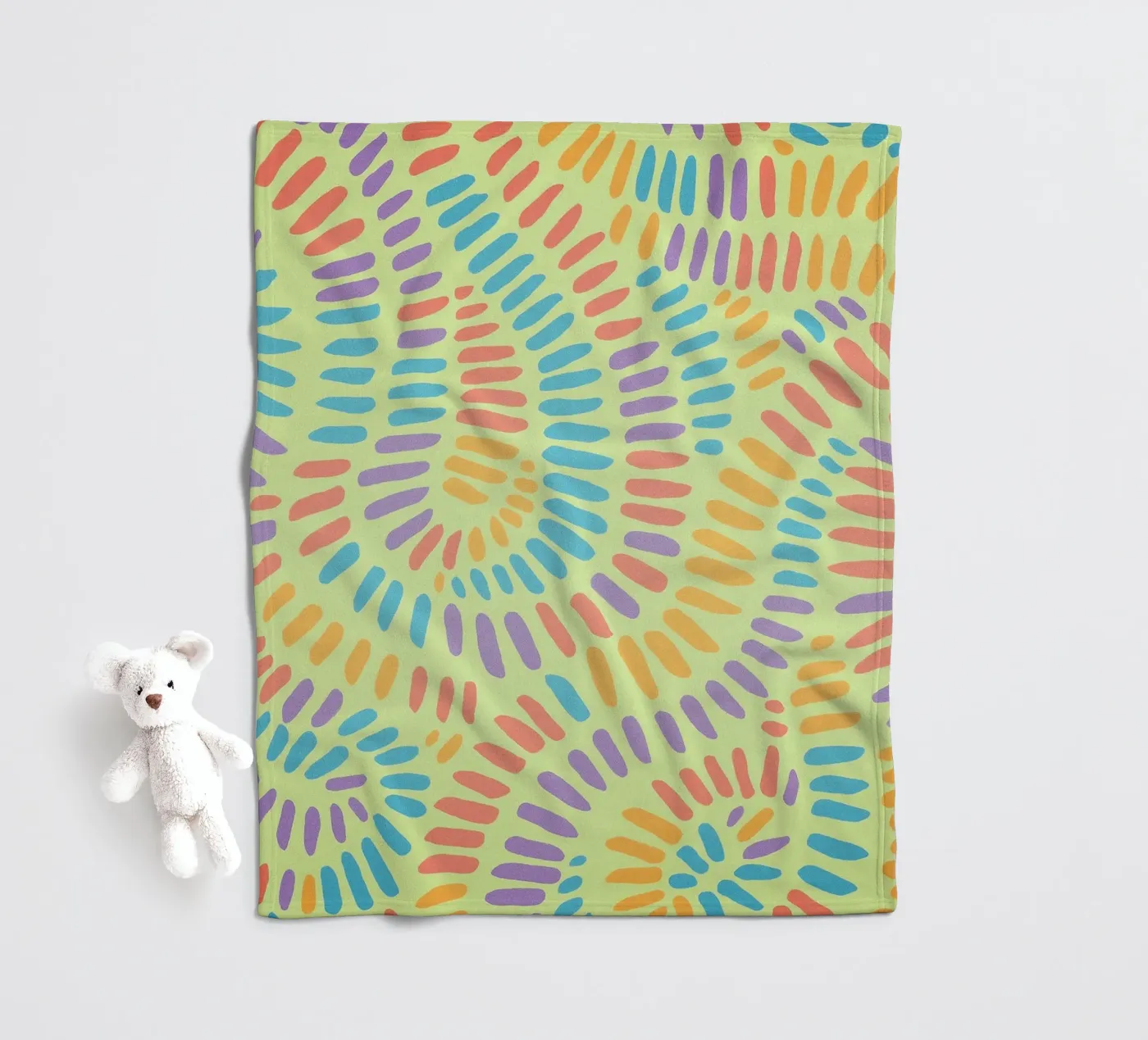 lignes alignées dessin plaid polaire de klicins