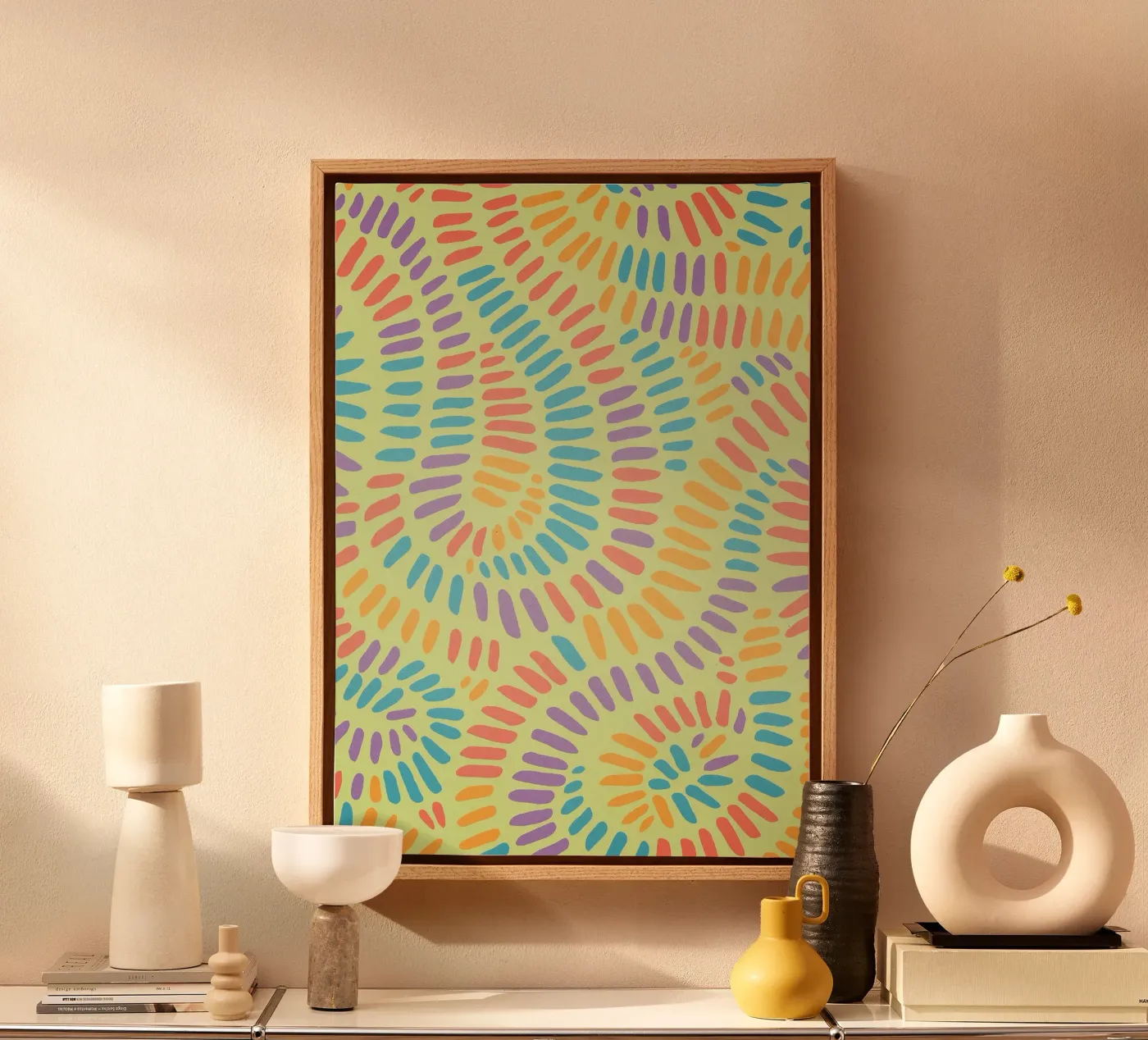 disegno a linee allineate tela da klicins