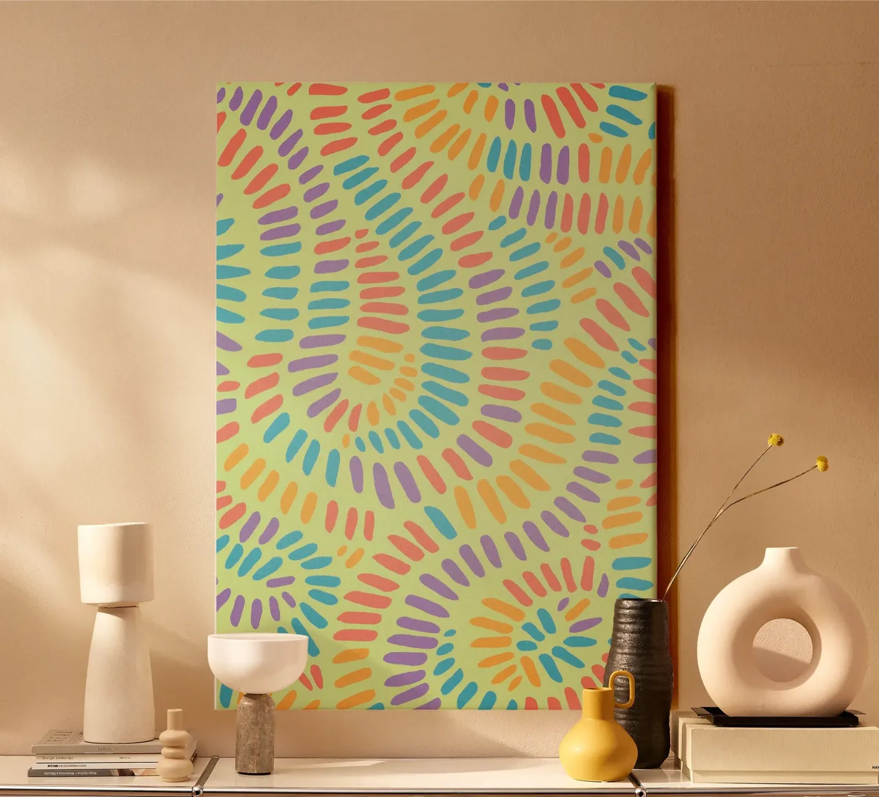 disegno a linee allineate tela da klicins