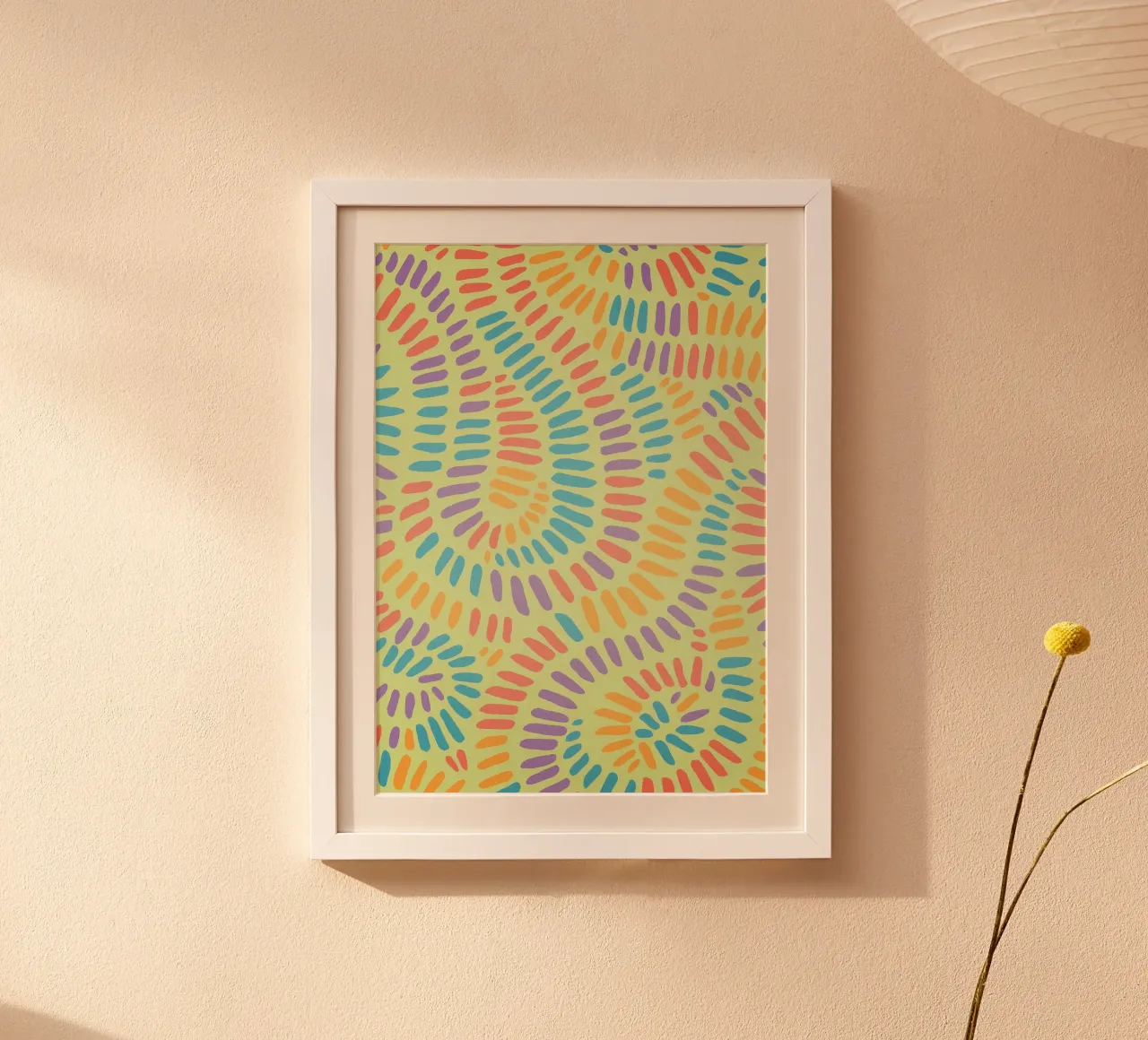 disegno a linee allineate poster con telaio in plastica da klicins