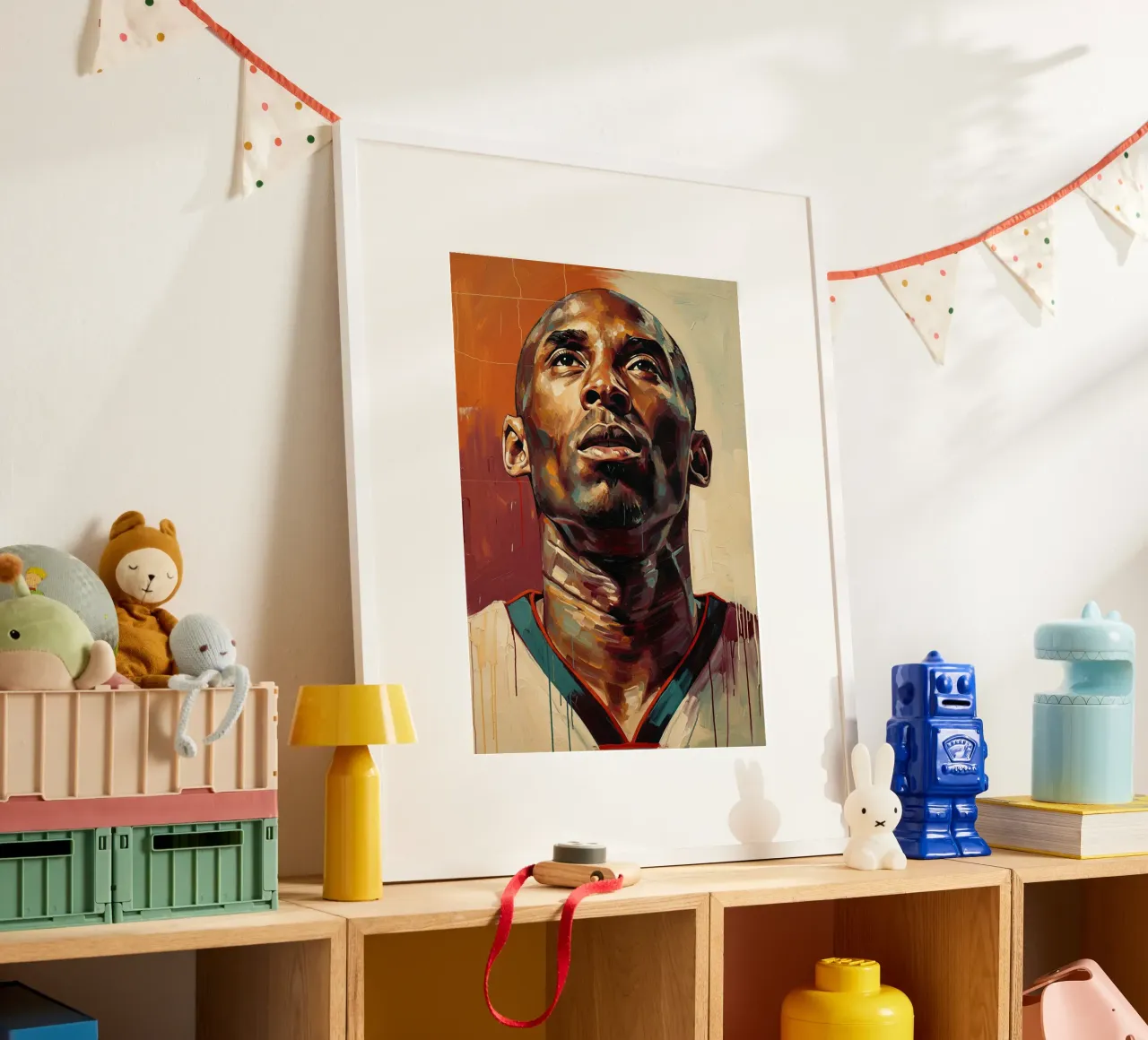 Abstracte kunst - Kobe Bryant poster van Lembayung art