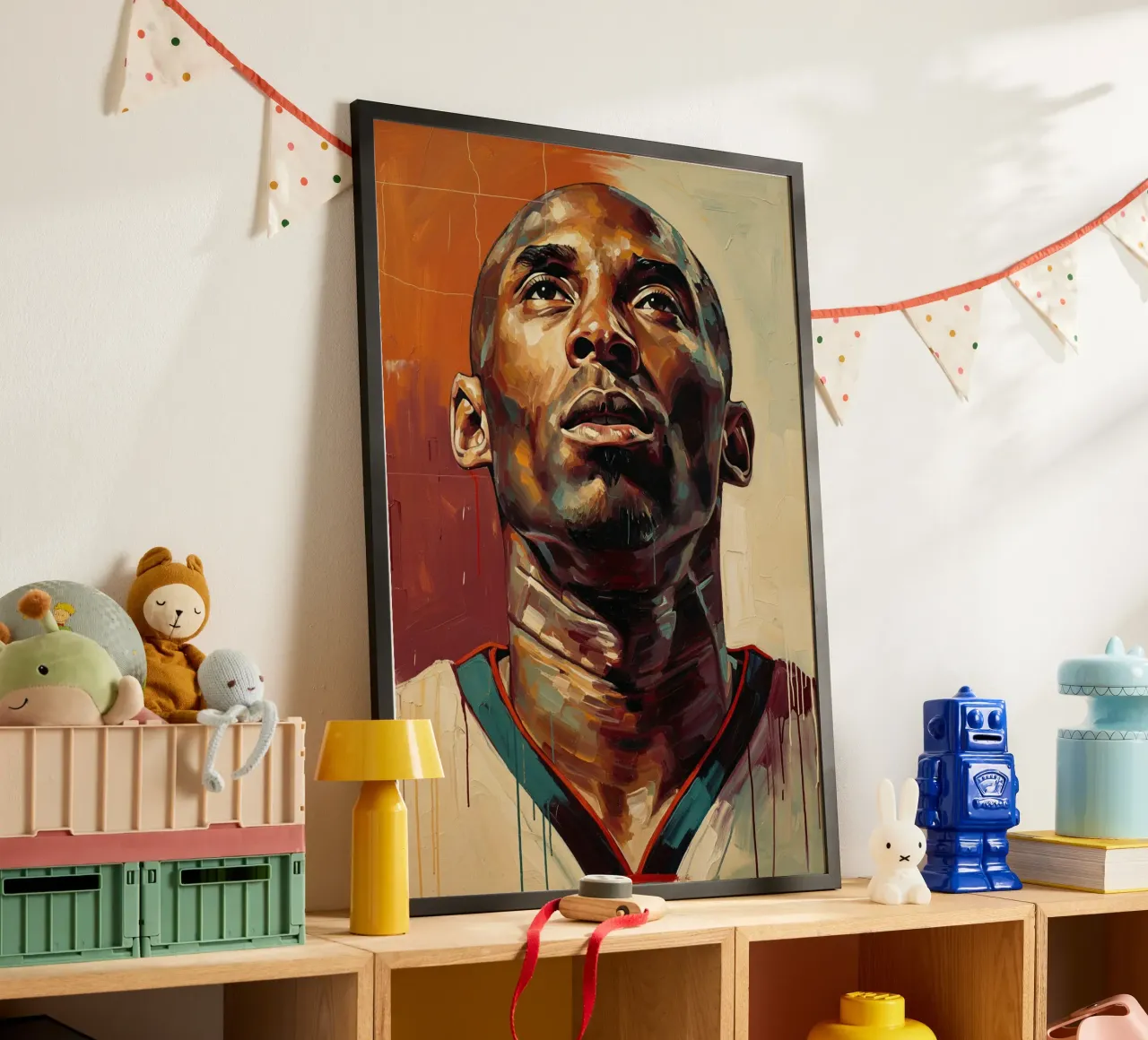 Abstracte kunst - Kobe Bryant poster van Lembayung art