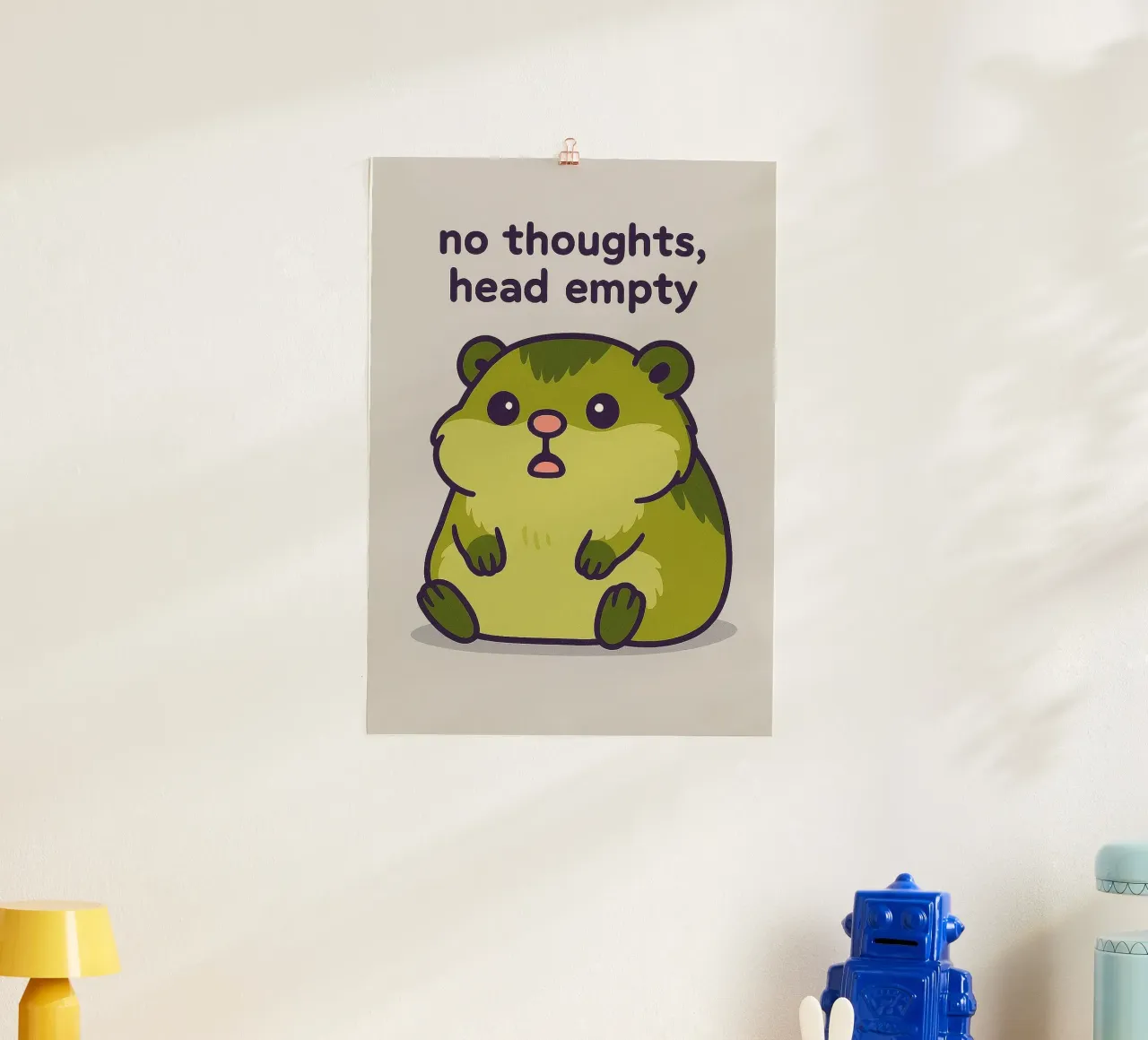 aucune pensée n'avait vide drôle de dessin poster de klicins