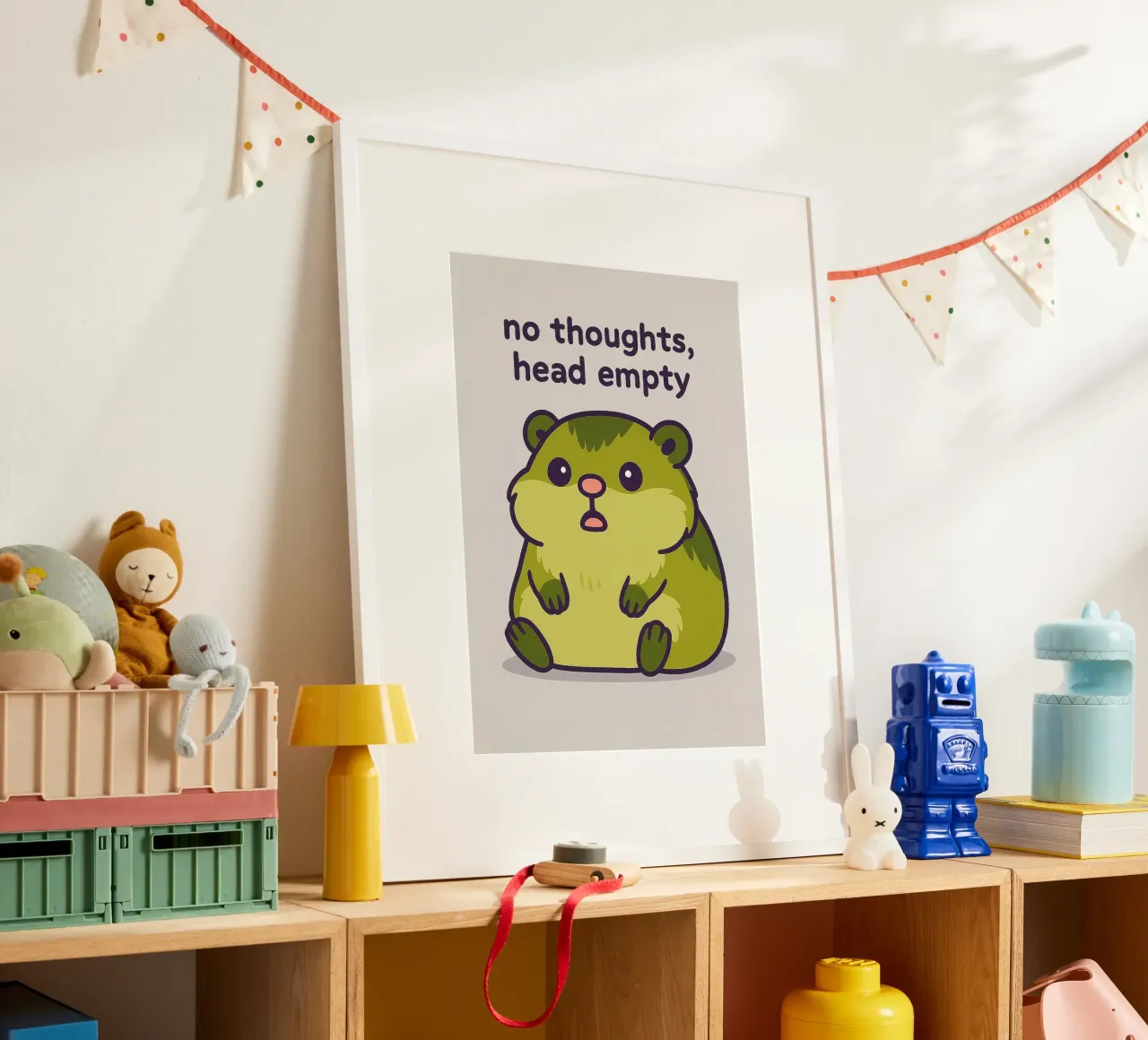 aucune pensée n'avait vide drôle de dessin poster de klicins
