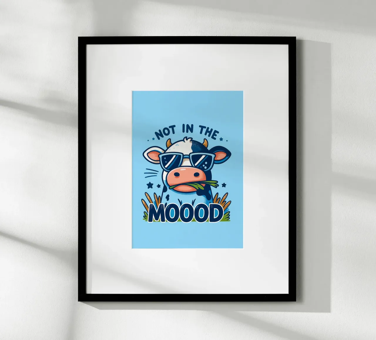 non sono dell'umore giusto per disegnare in modo divertente poster con telaio in alluminio da klicins