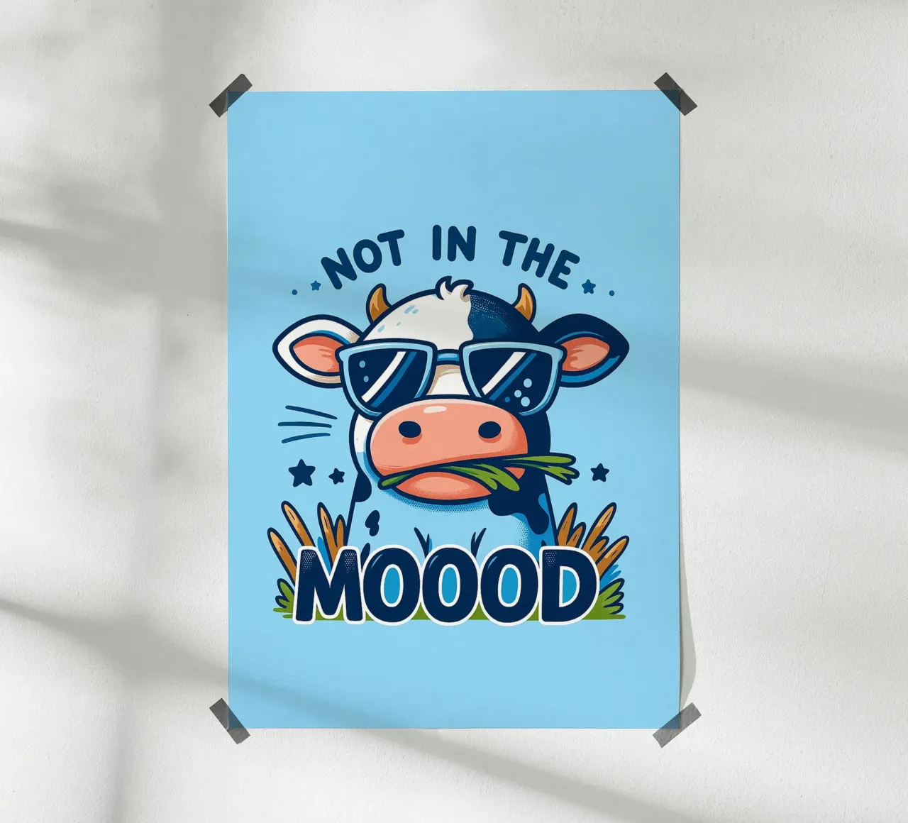 non sono dell'umore giusto per disegnare in modo divertente poster con telaio in alluminio da klicins