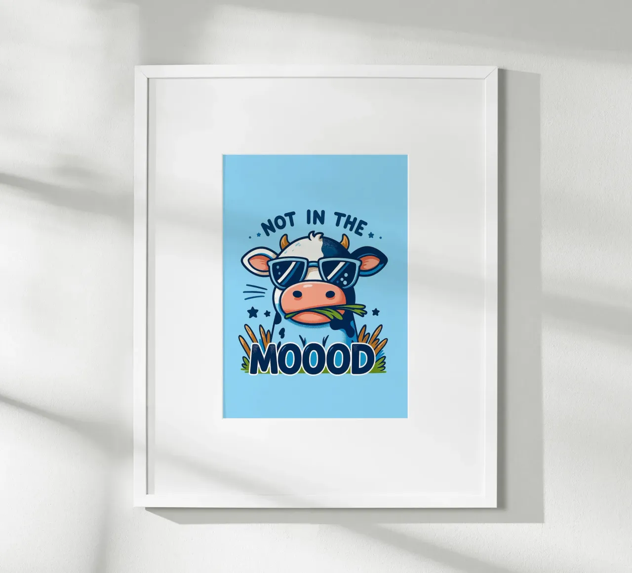 non sono dell'umore giusto per disegnare in modo divertente poster con telaio in alluminio da klicins