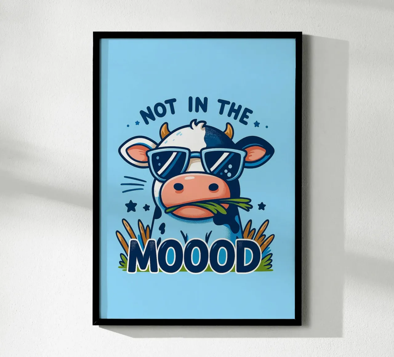 non sono dell'umore giusto per disegnare in modo divertente poster con telaio in alluminio da klicins