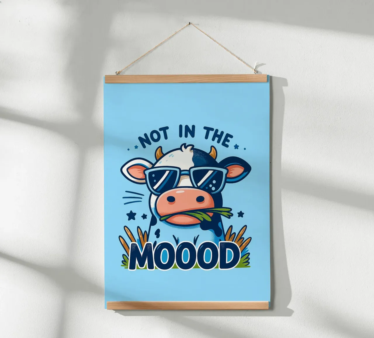 non sono dell'umore giusto per disegnare in modo divertente poster con telaio in alluminio da klicins