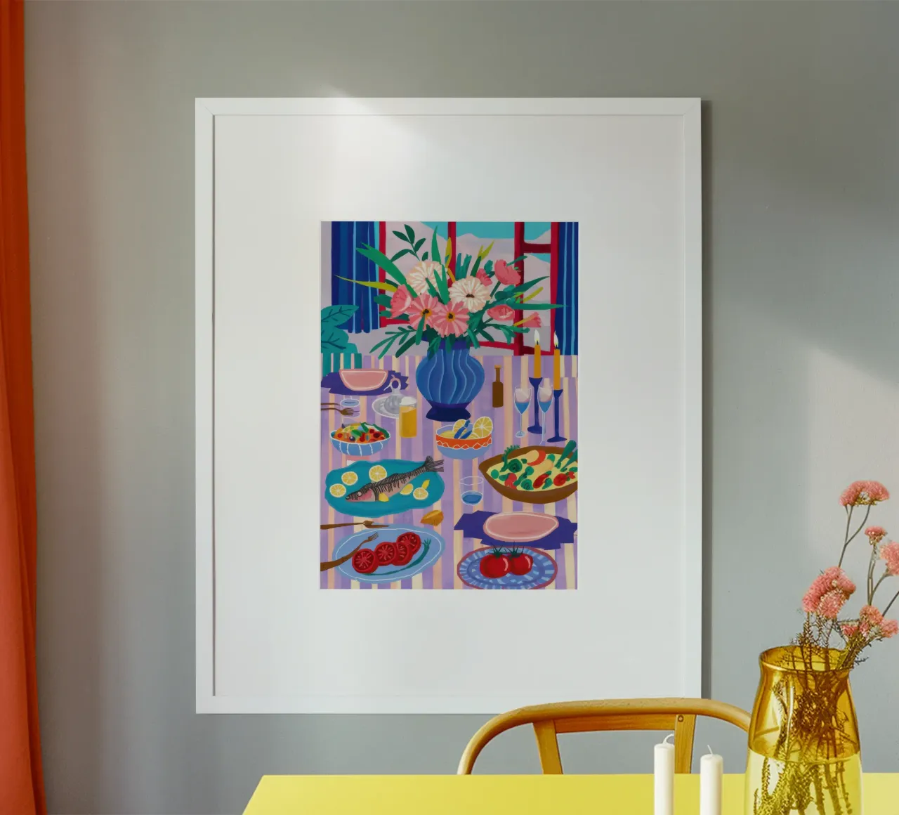 Dîner avec vue poster de Bruce Juice