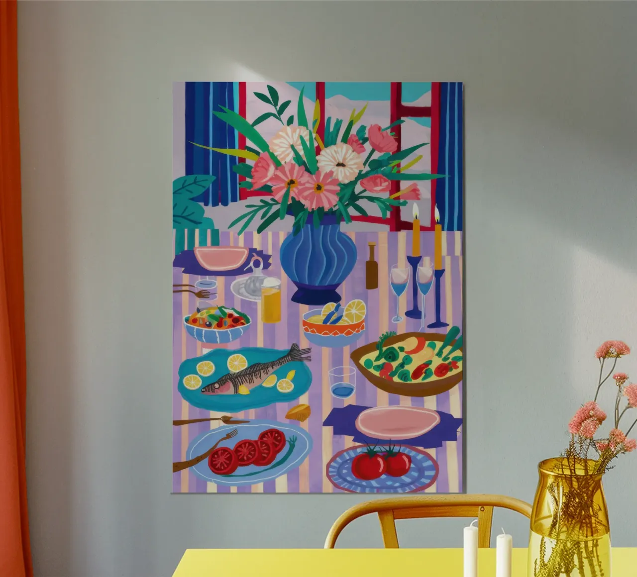 Dîner avec vue poster de Bruce Juice