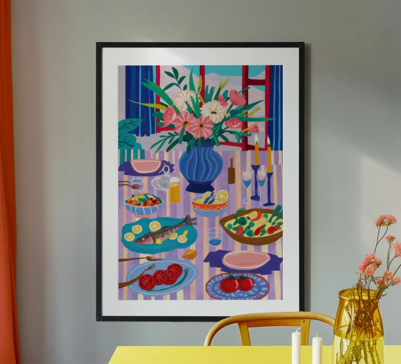 Dîner avec vue poster de Bruce Juice