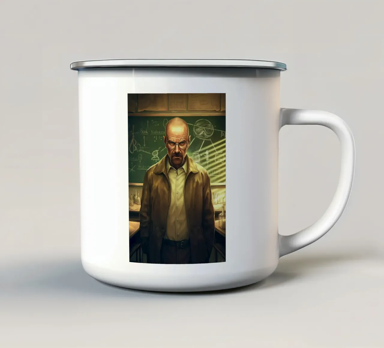Walter White Breaking Bad tazza in smalto da Fleur de Lys