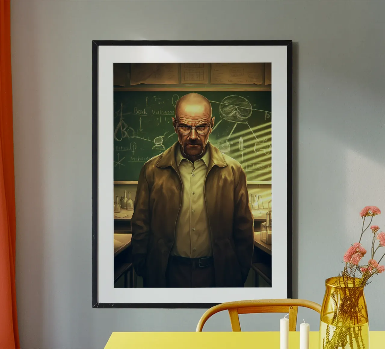Walter White Breaking Bad poster con telaio in legno da Fleur de Lys