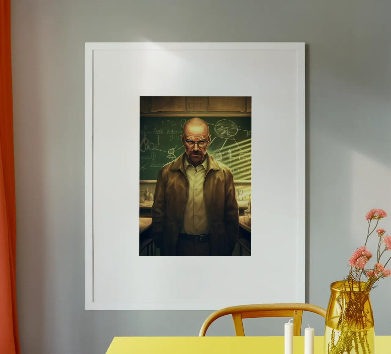 Walter White Breaking Bad poster con telaio in legno da Fleur de Lys