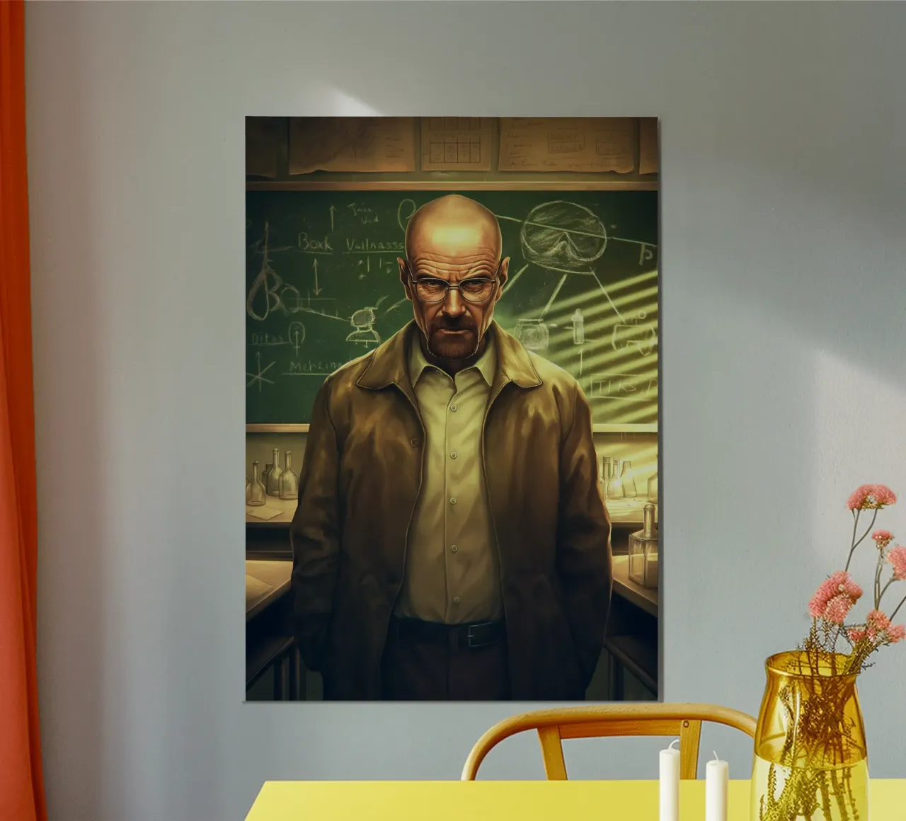 Walter White Breaking Bad poster con telaio in legno da Fleur de Lys